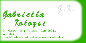 gabriella kolozsi business card